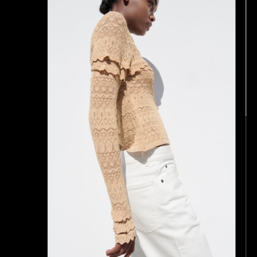 POINTELLE KNIT JACKET - Picture 2 of 5